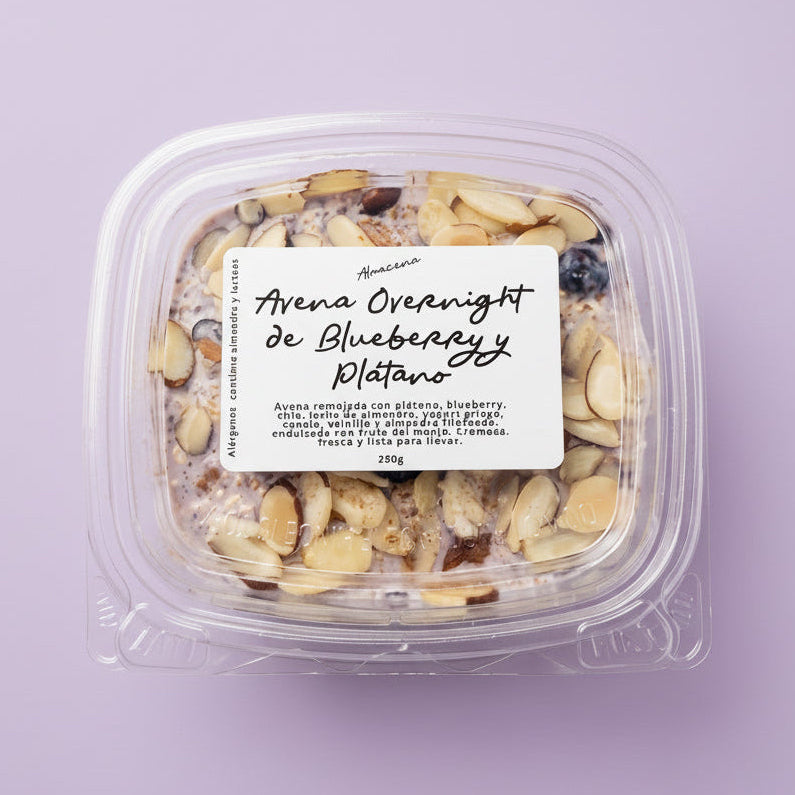 Avena Overnight de Blueberry y Plátano – 280 g