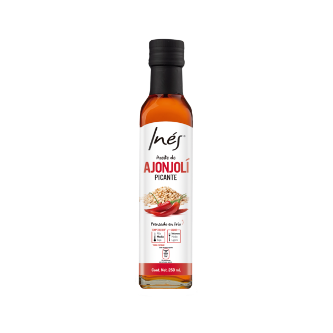 Ines Aceite de Ajonjolí Extra Virgen Picante 250 ml