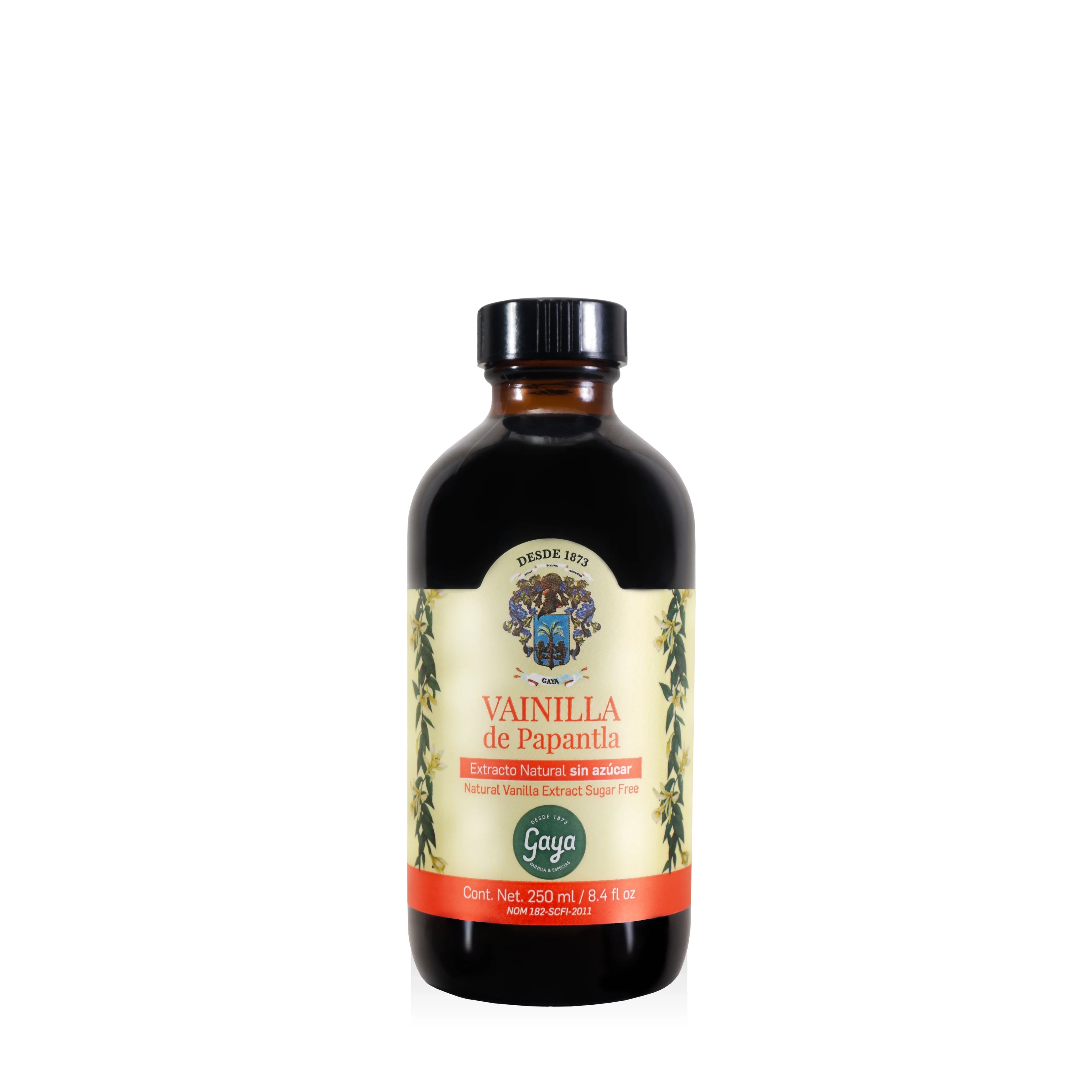 Extracto Natural de Vainilla sin Azúcar de Papantla 250ml - Gaya