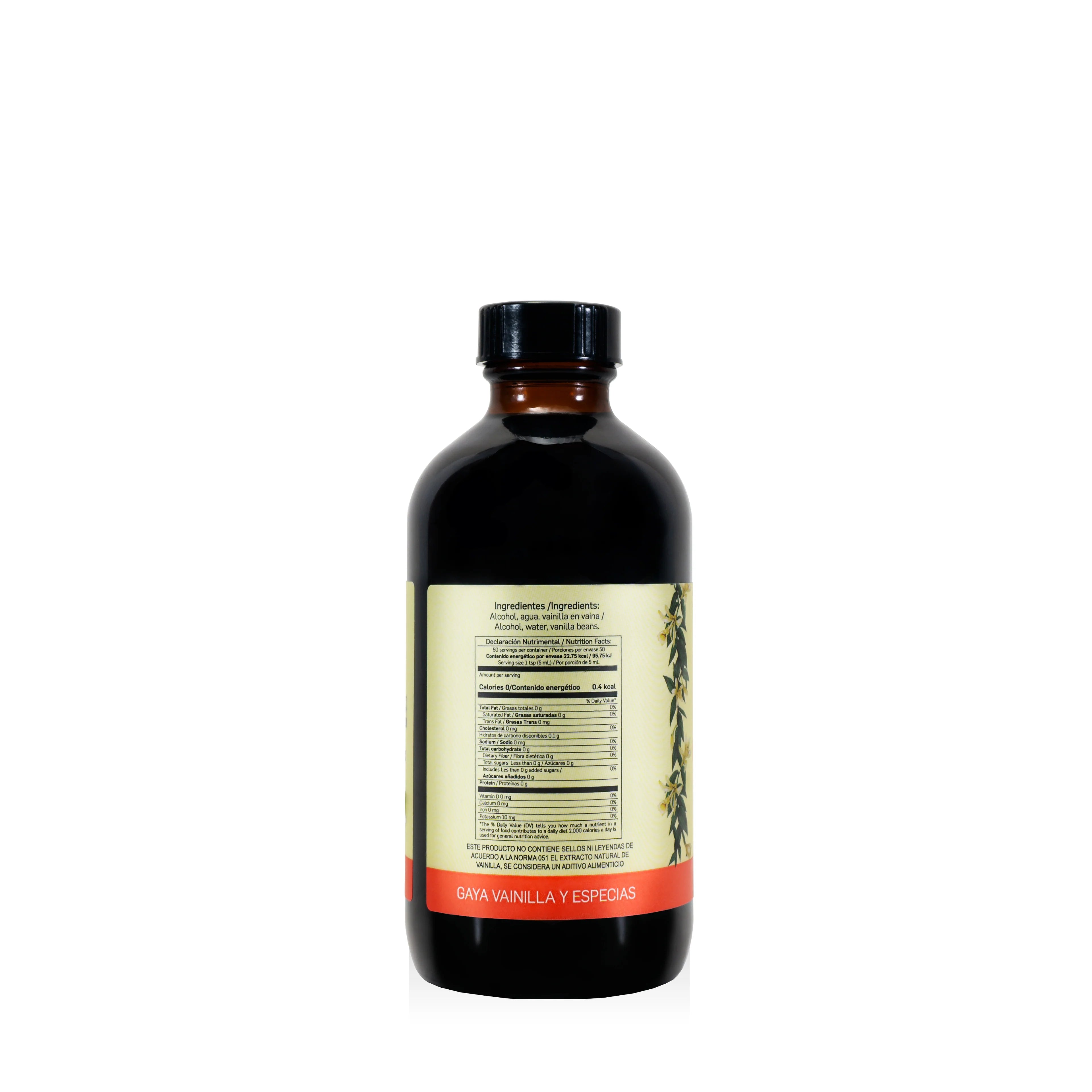 Extracto Natural de Vainilla sin Azúcar de Papantla 250ml - Gaya
