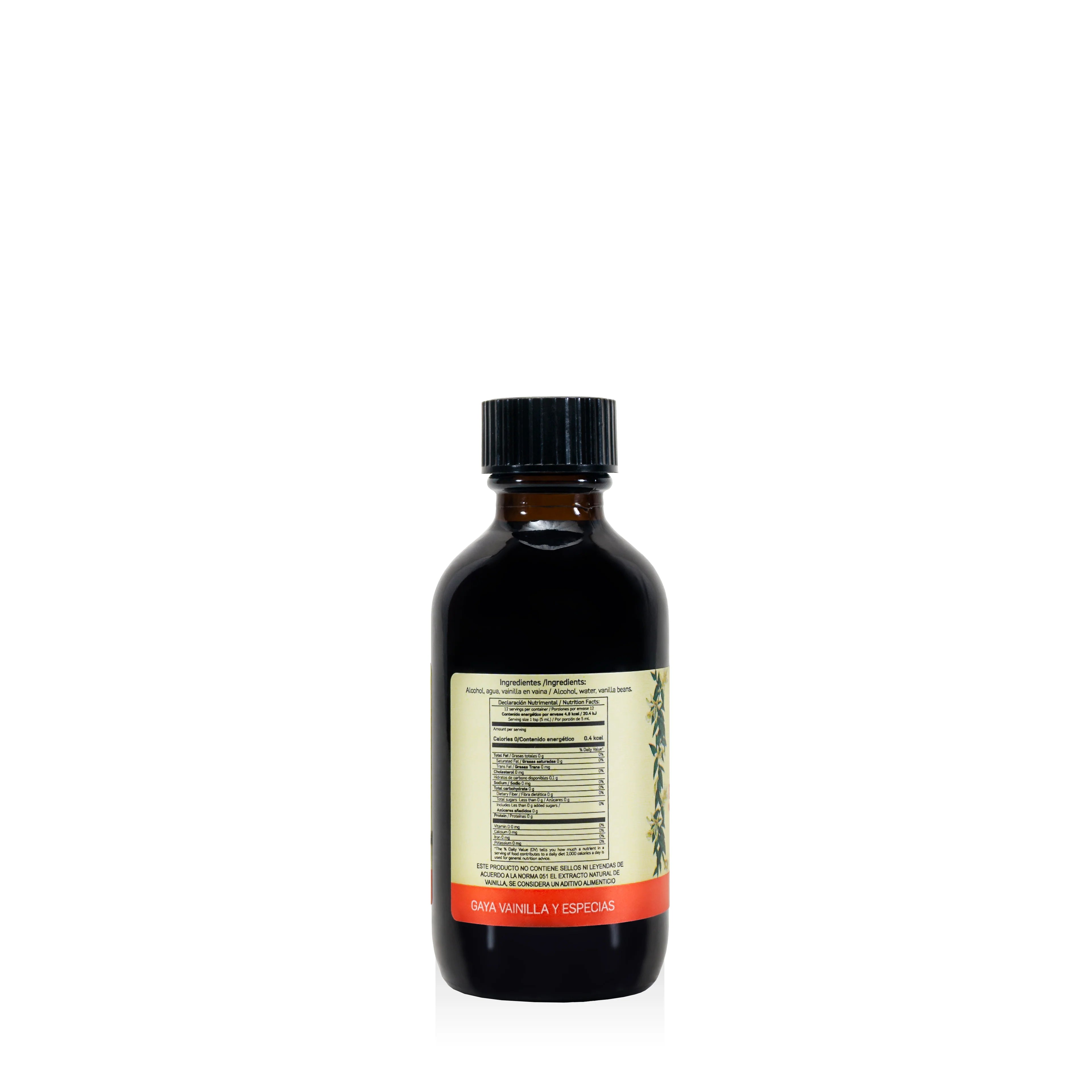 Extracto Natural de Vainilla sin Azúcar de Papantla 60ml - Gaya