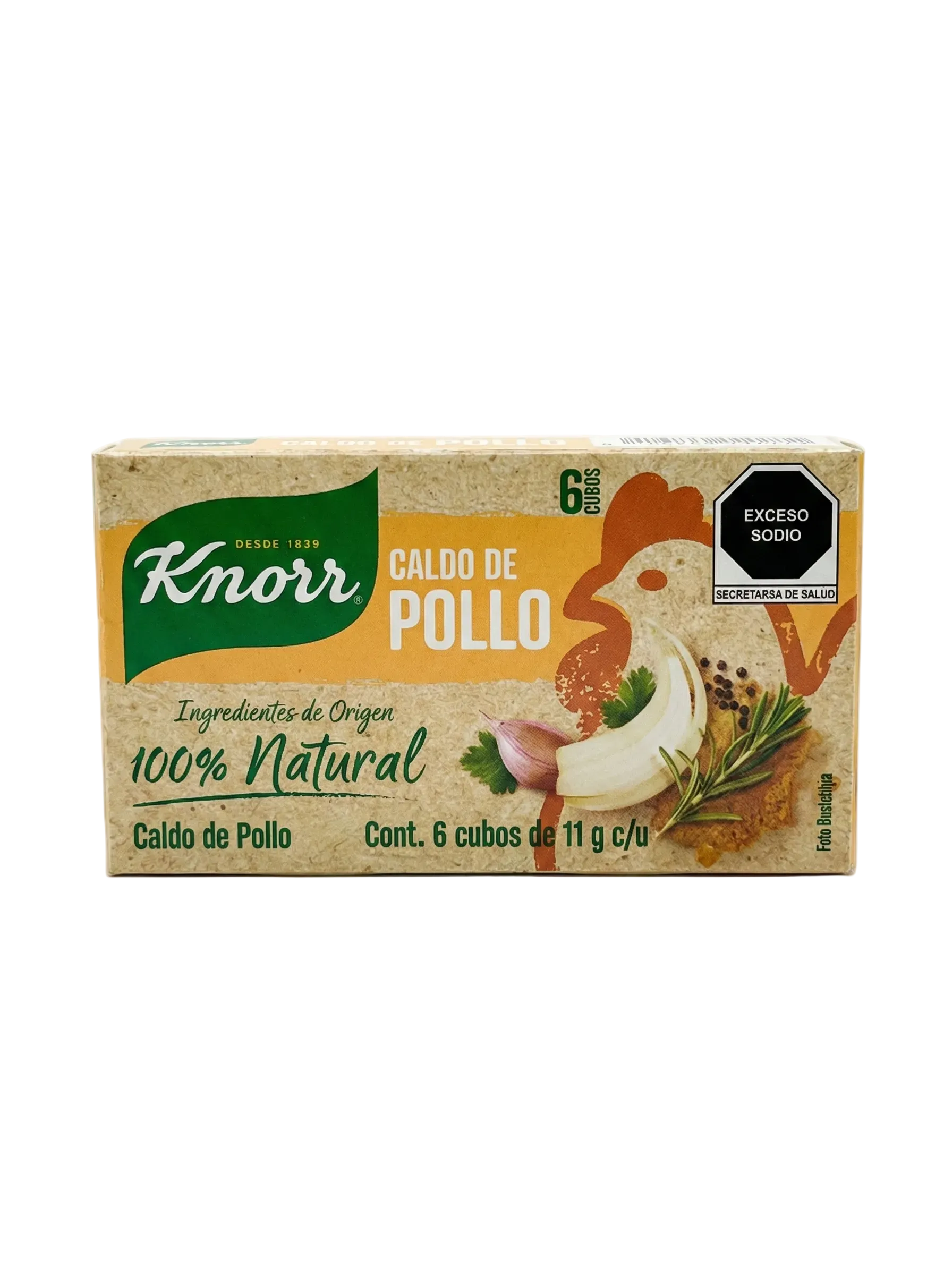 Caldo de Pollo Knorr 6 Cubos (66 g)