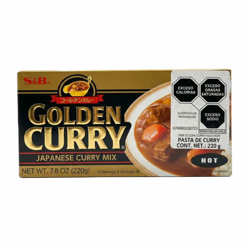 Golden Curry Japonés Picante (Hot) S&B 220 g